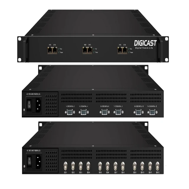 12 каналы кабель ТВ цифровой энкодер CVBS SD-SDI к IP аналоговый видео для DVB