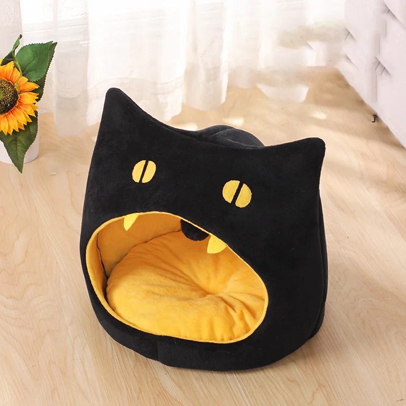 Cat Big Mouth Nest Warm Semi-closed Cat Bed Pet Nest