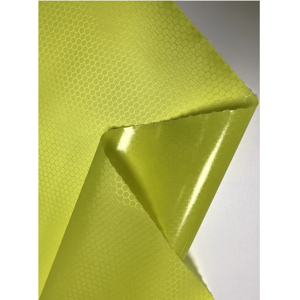 100% 68D Polyester Honeycomb Ripstop Fabric Laminated TPU  for Ultra Light Dry Bag Fabric Waterproof