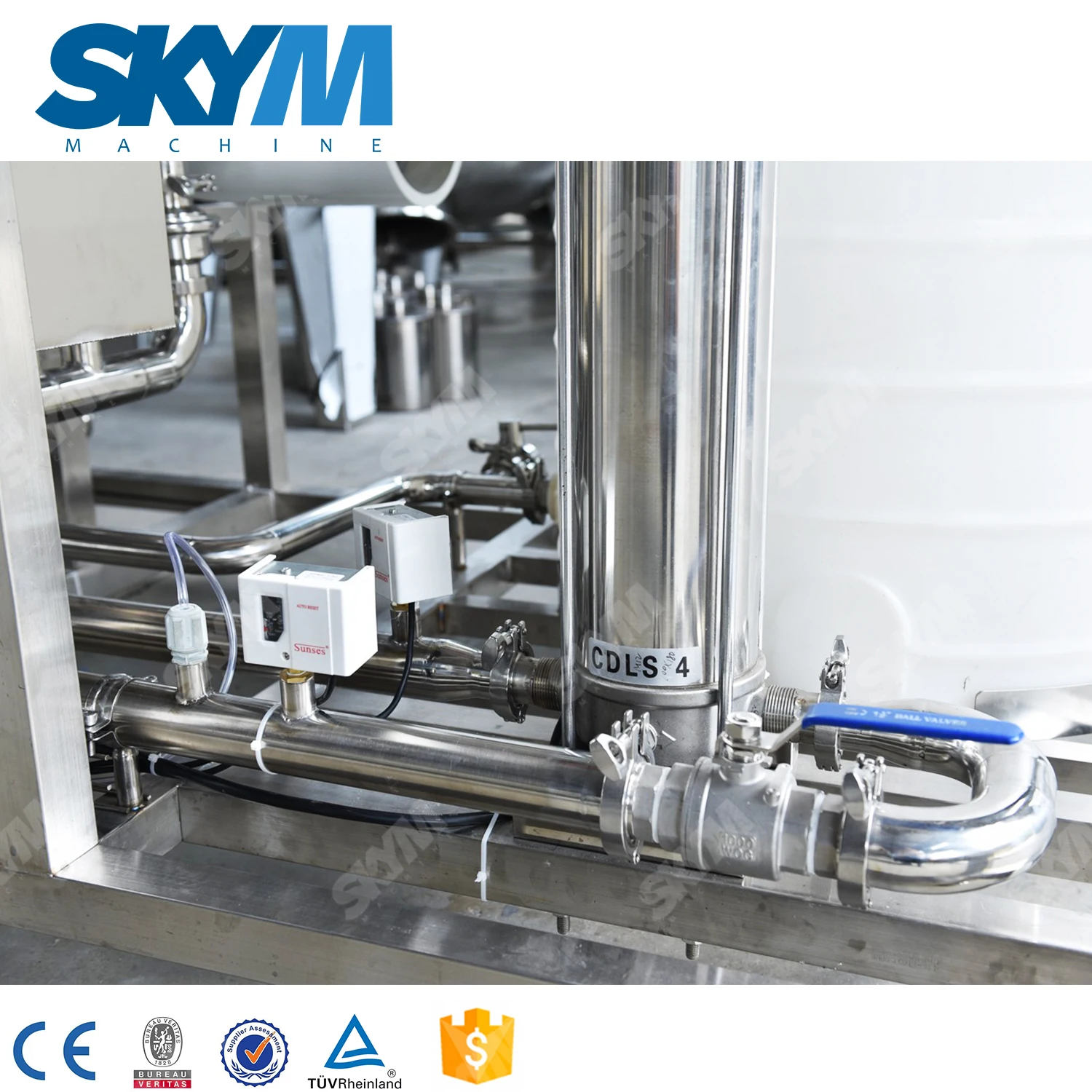 2000LPH Small Scale Reverse Osmosis Filter System Water Treatment Machine