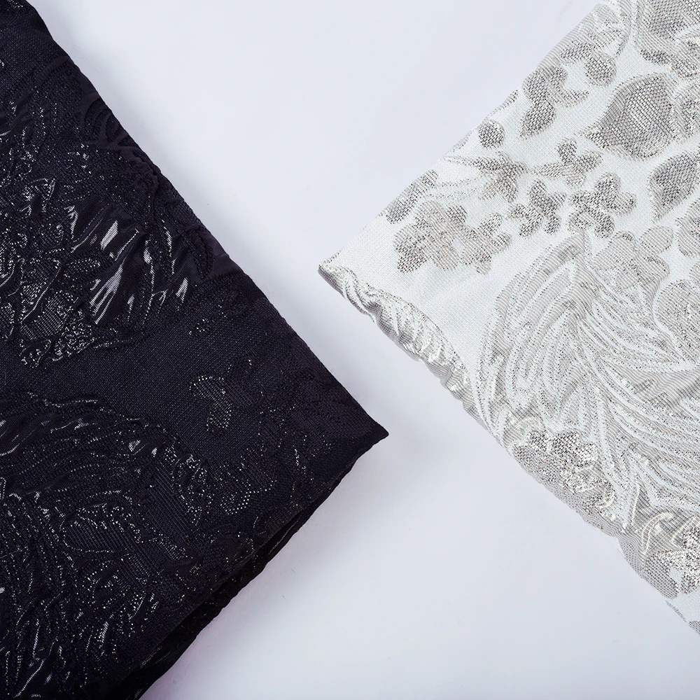High Quality Woven 190gsm 70%Polyester Rayon Cotton Lurex Jacquard Fabrics for Clothing