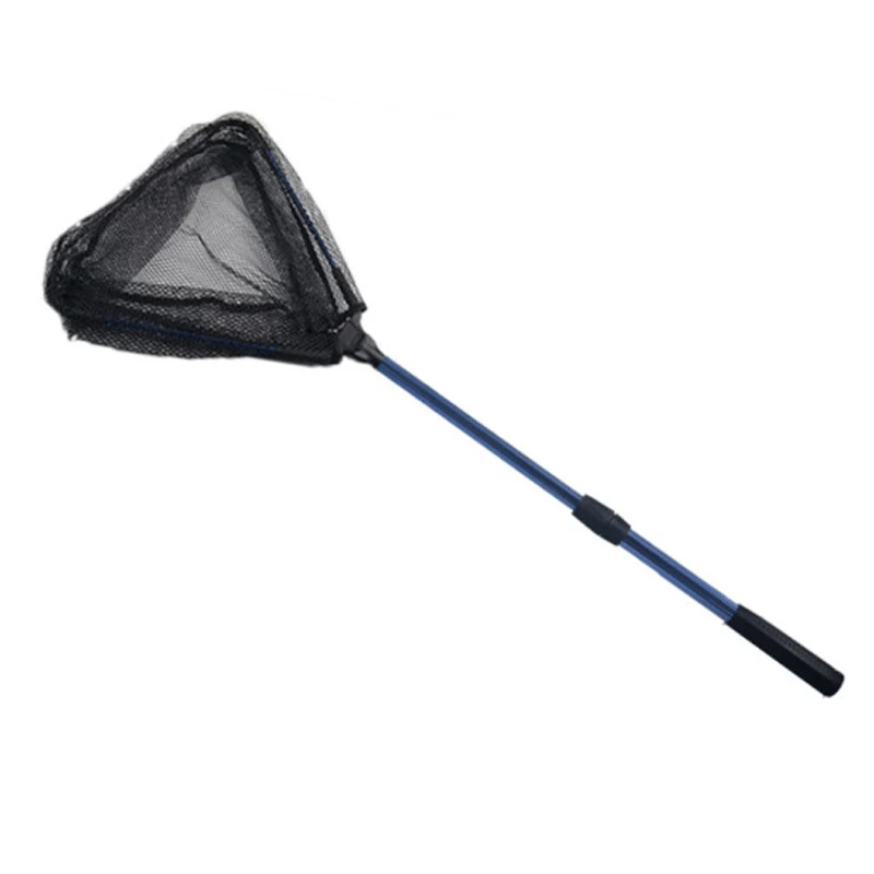 
Top quality aluminum folding rubber coated mesh 2 sections fishing landing net 