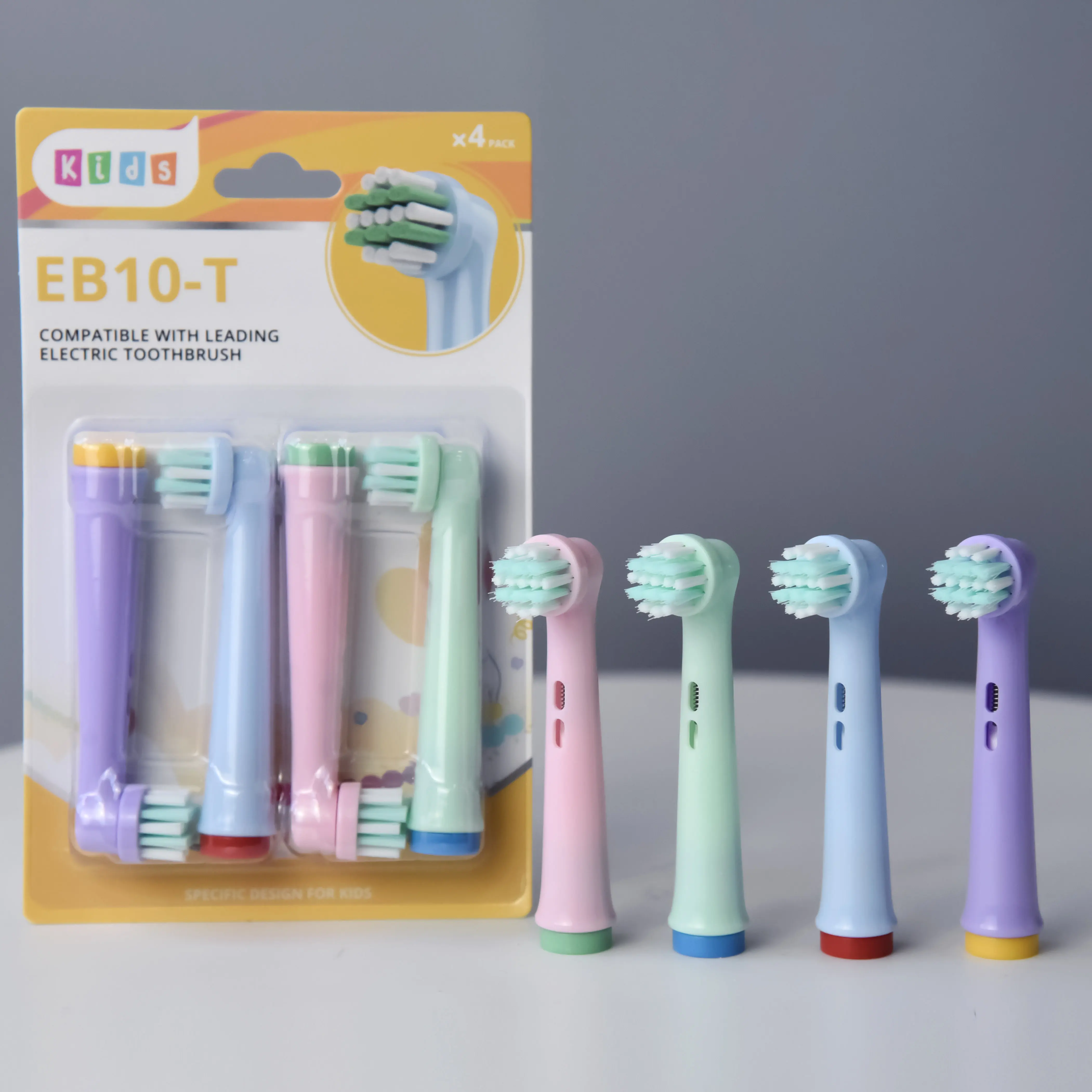 Soft DuPont Bristles Kids Toothbrush Heads Eb10t Replacement Toothbrush Head for Electric Adaptable Oral Toothbrush