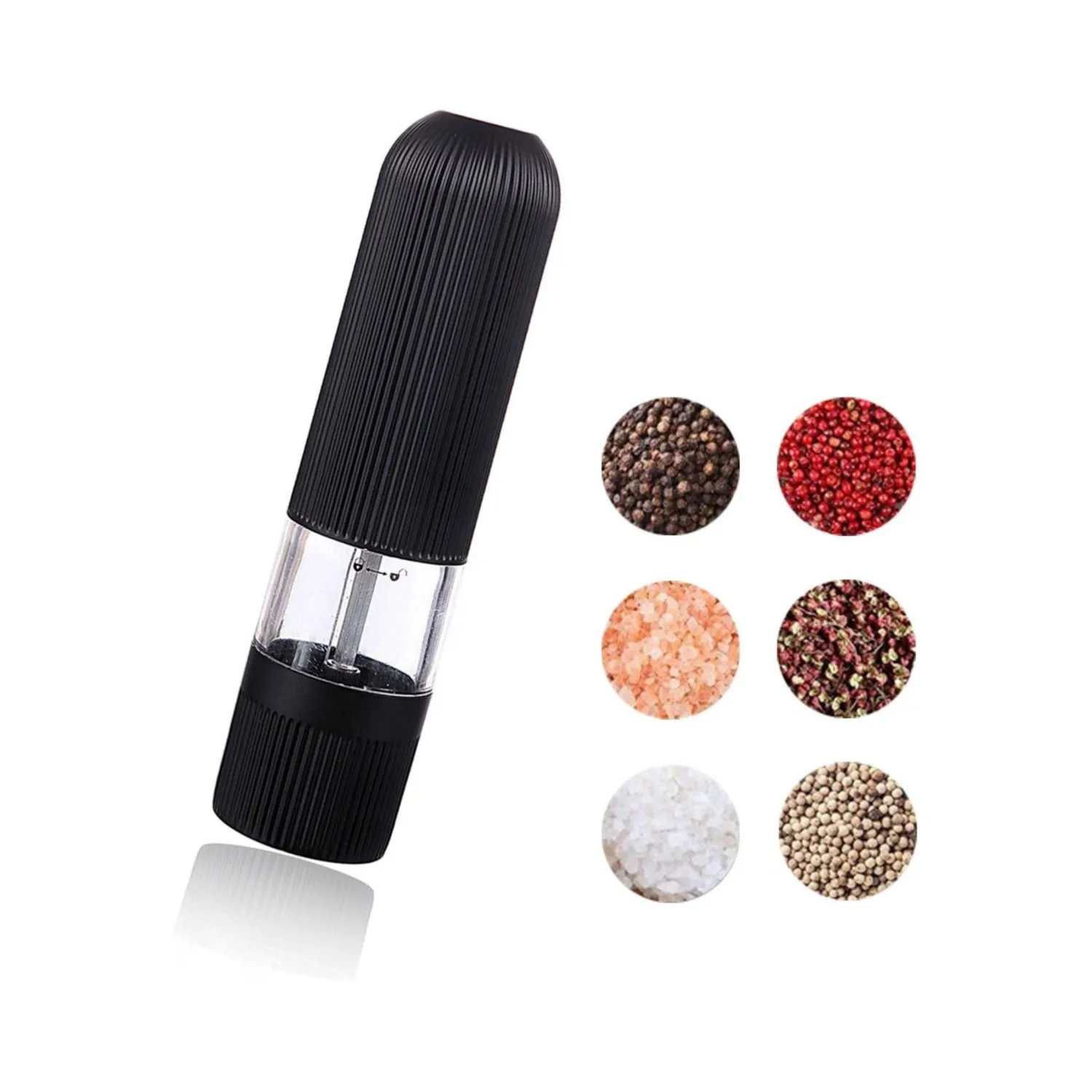 Automatic One Handed Operation Pepper Mills Spice Mills Adjustable Coarseness Battery Powered Electric Salt And Pepper Grinder