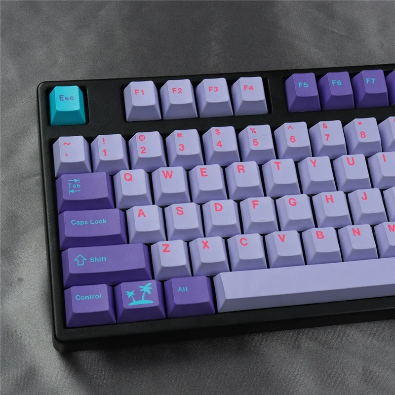 GMK Vaporwave Color Matching Keycaps PBT Dye Sublimation Keycap For Mechanical Keyboard Cherry MX Switch Keycaps 129 keys