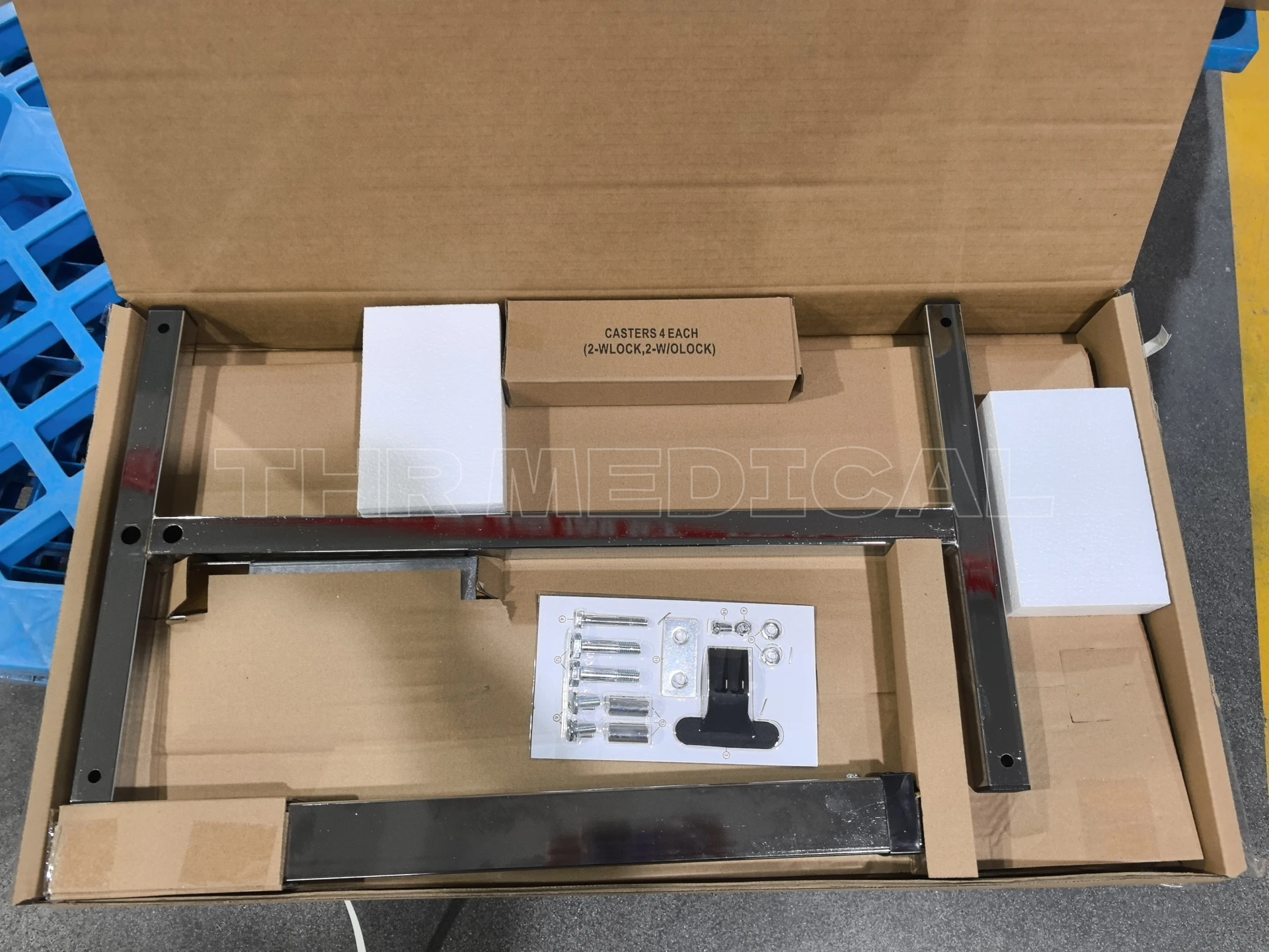 THR-YU610 Hospital Furniture Cheap Adjustable Overbed Table Medical Laptop Table Price