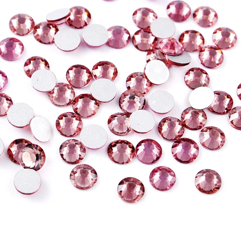 Незакрепленные стеклянные серебряные стразы с плоской задней стороной без горячей фиксации, оптовая продажа, подвески, Кристальные стразы, дизайны для одежды