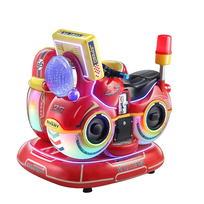 indoor amusement new design kiddie rides Happy Motor rocking machine for double players