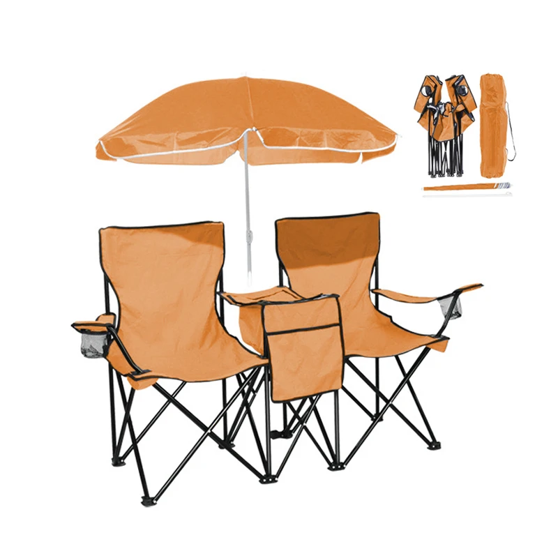 Hot Sale Double Sets Outdoor Beach Portable Backpack Chair Fishing Hiking Folding Foldable Camping Chair