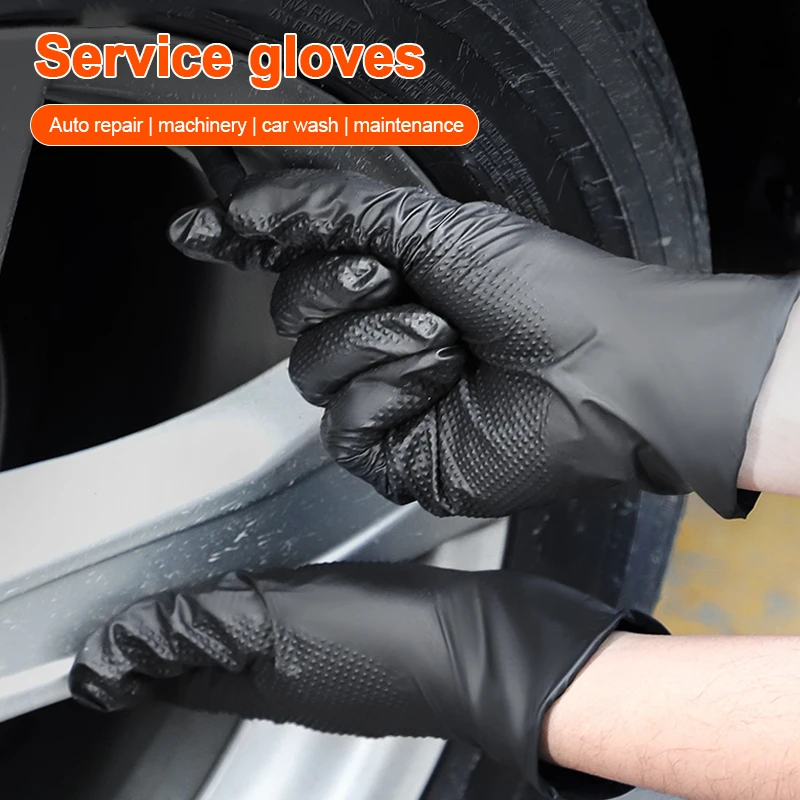 China Supplier High Quality With Cheap Price Black Diamond Nitrile Gloves for Industrial