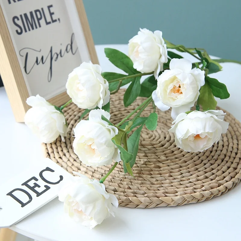  Высококачественный латексный цветок пиона на ощупь искусственный букет для свадьбы украшение дома