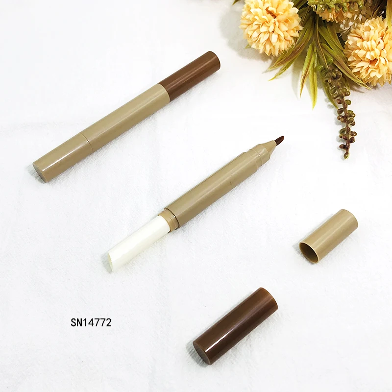 Double ended makeup pen  lipstick pen logo lipstick pen with brush