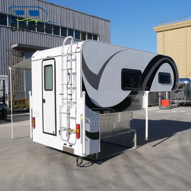 ONLYWE custom 4x4 off road flatbed truck camper lightweight slide in pick up truck camper for hilux truck