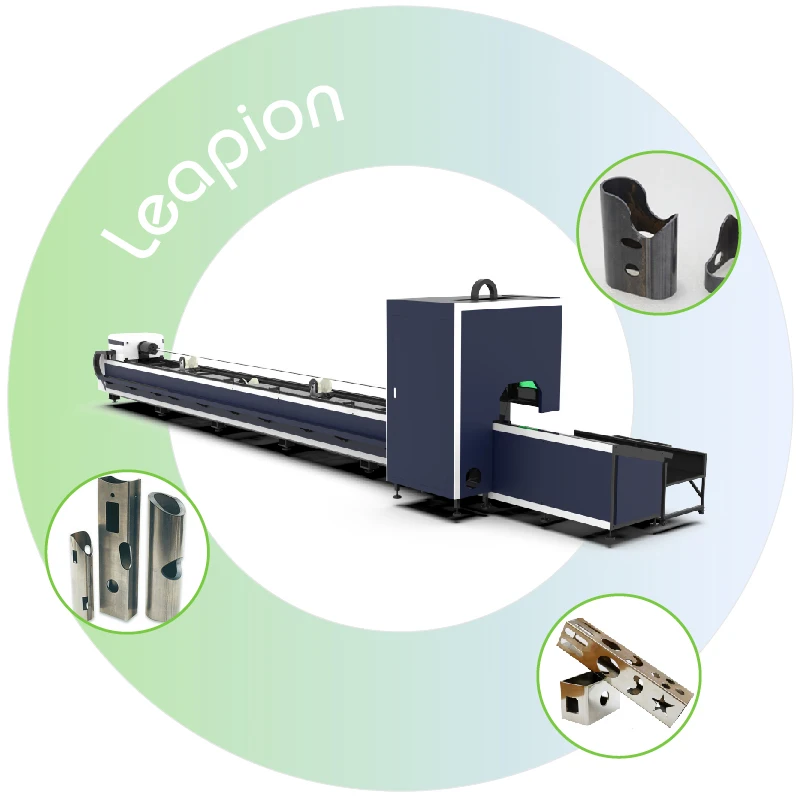 Leapion Fiebr Laser Cutter 3000w 6000w Pipe Laser Cutting Machine For Angineering Machinery