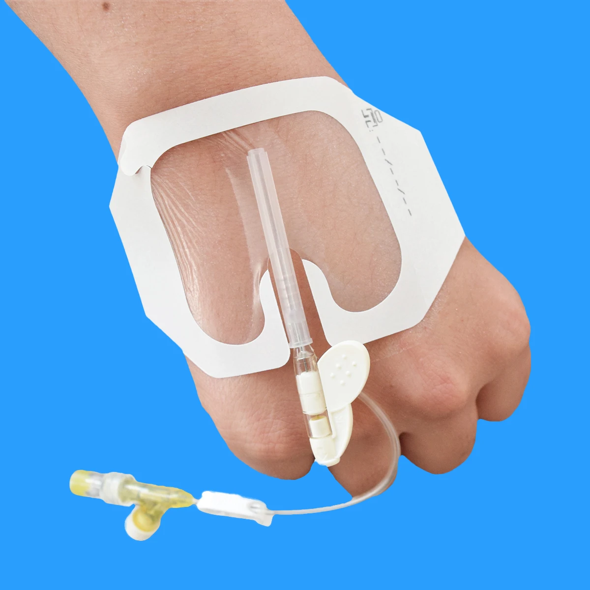 Medical I.V. Cannula Dressings with U shape Cut Sterile Transparent Breathable Waterproof PU Film Wound dressing Adhesive Patch