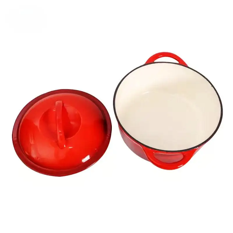 Cookercool Kitchen Cookware Enamel Food Dish Enamelled Cast Iron Casserole Cooking Pot With Lid