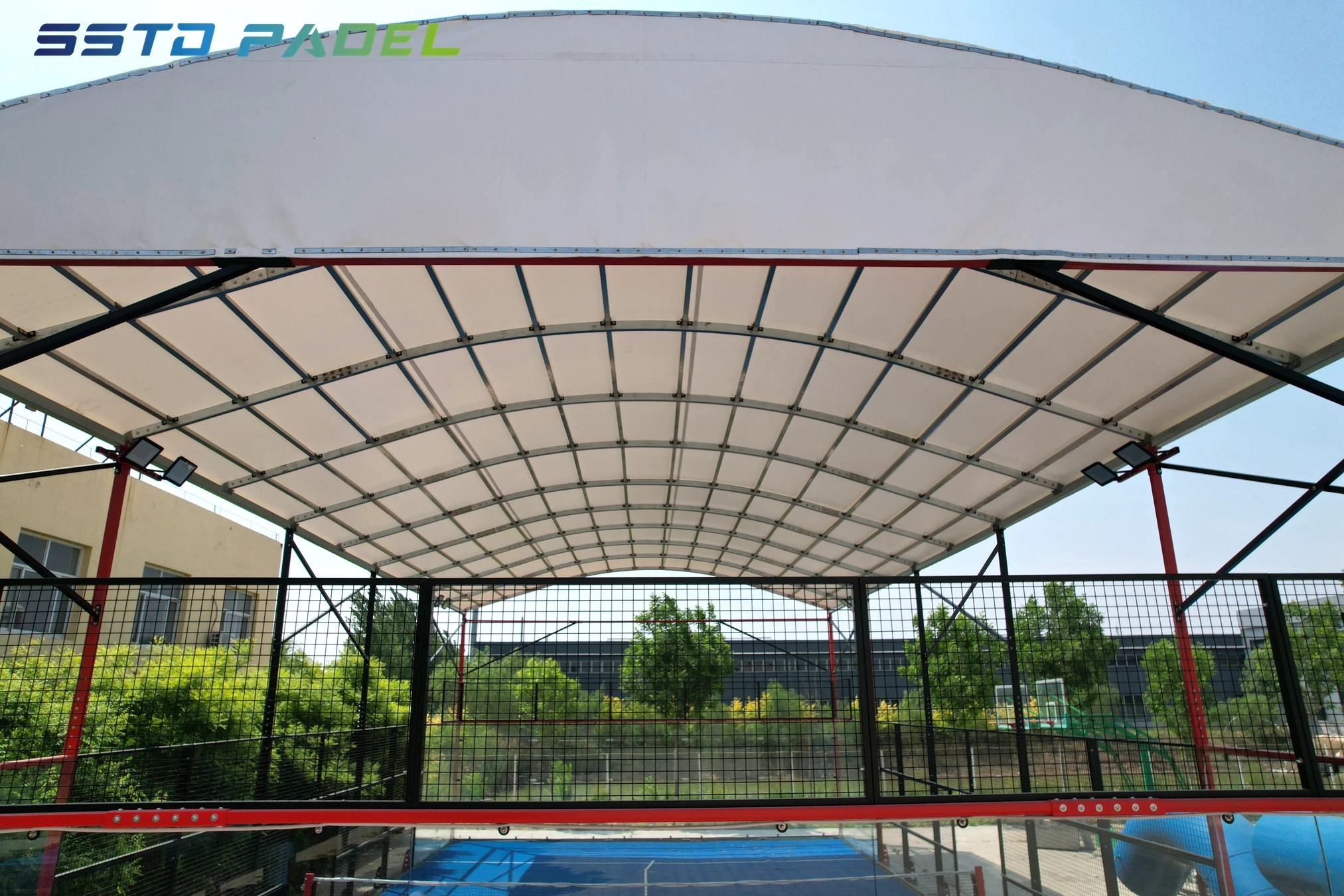 Padel палатка весло Теннисный корт PVDF крыша панорамный полный плюс потолка