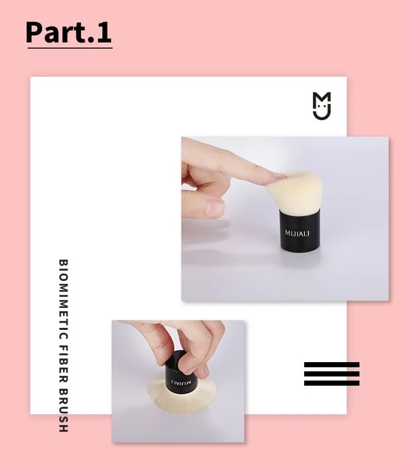 Amazon China manufacturer handmade bamboo material makeup kabuki foundation brush