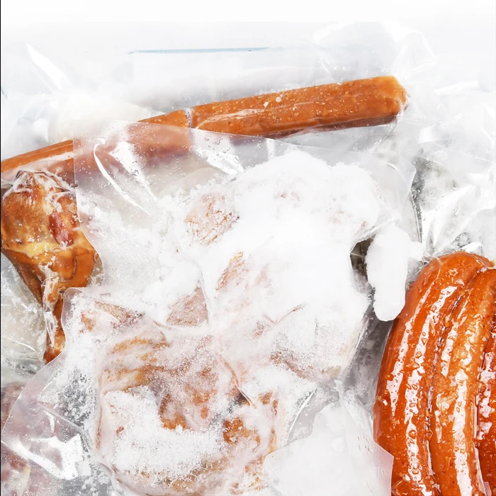 Custom food vacuum bag used for embossed and sealed plastic packaging bags of meat and nut food grade Strong sealing effect