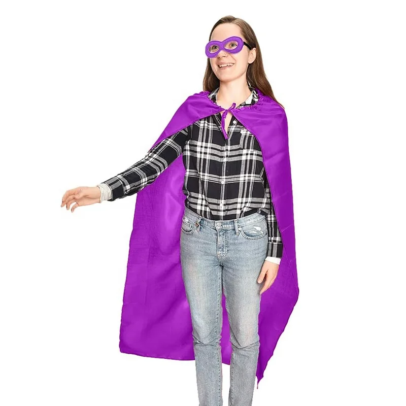 2025  New Adult  Super Man Cape for Adults Superhero Capes for Adults Satin Costume Cape Adjustable  velcro