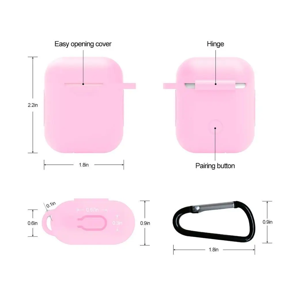 Силиконовый защитный чехол с логотипом под заказ для наушников airpods