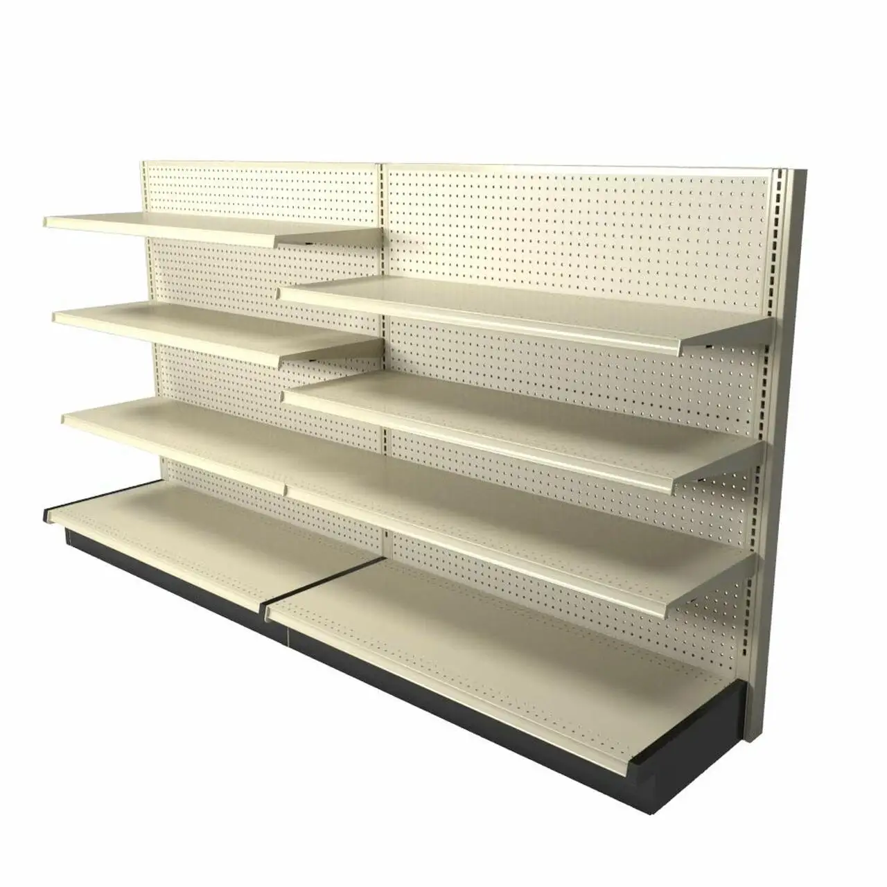 lozier supermarket shelf with fixed layer shelves rak gondola shelving supermarket deck decking shelf