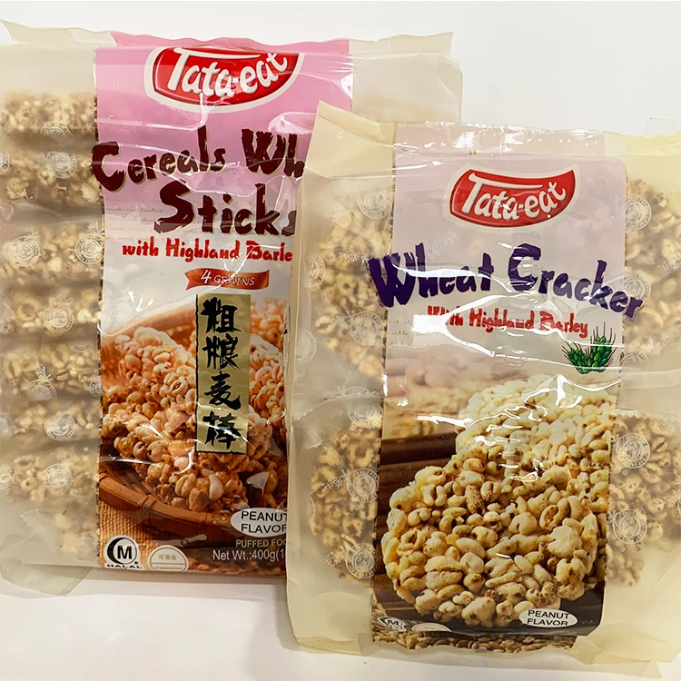 Uncle Pop Factory Direct Wholesale Grain Snacks Peanut Flavor Snacks Cereal Wheat Sticks with Highland Barley