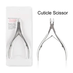 High Quality double-end nail cuticle fork remover manicure pedicure tool stainless steel cuticle cutters clipper scissors dead skin sample