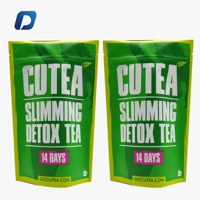 Stand Up Pouch Mylar Green Oolong Tea Packing Bags Custom For Matcha Powder