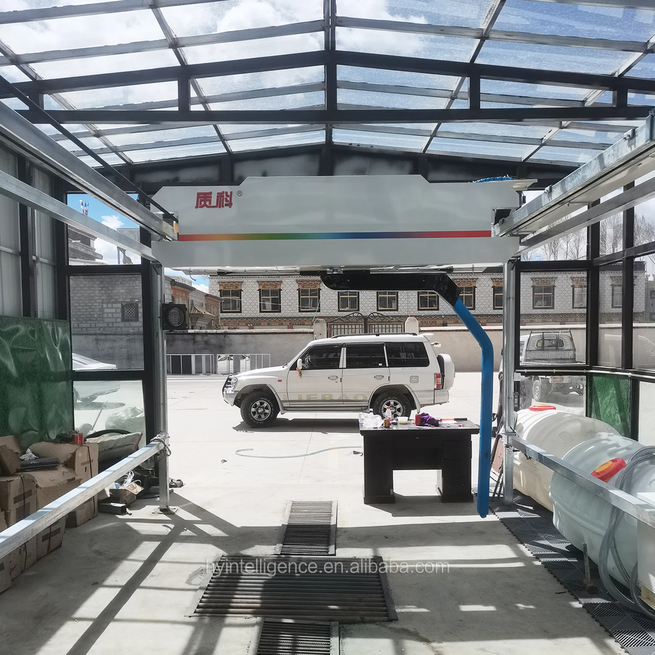 China factory new advanced washing car wash machine touch self service with colorful shampoo and four air dryer