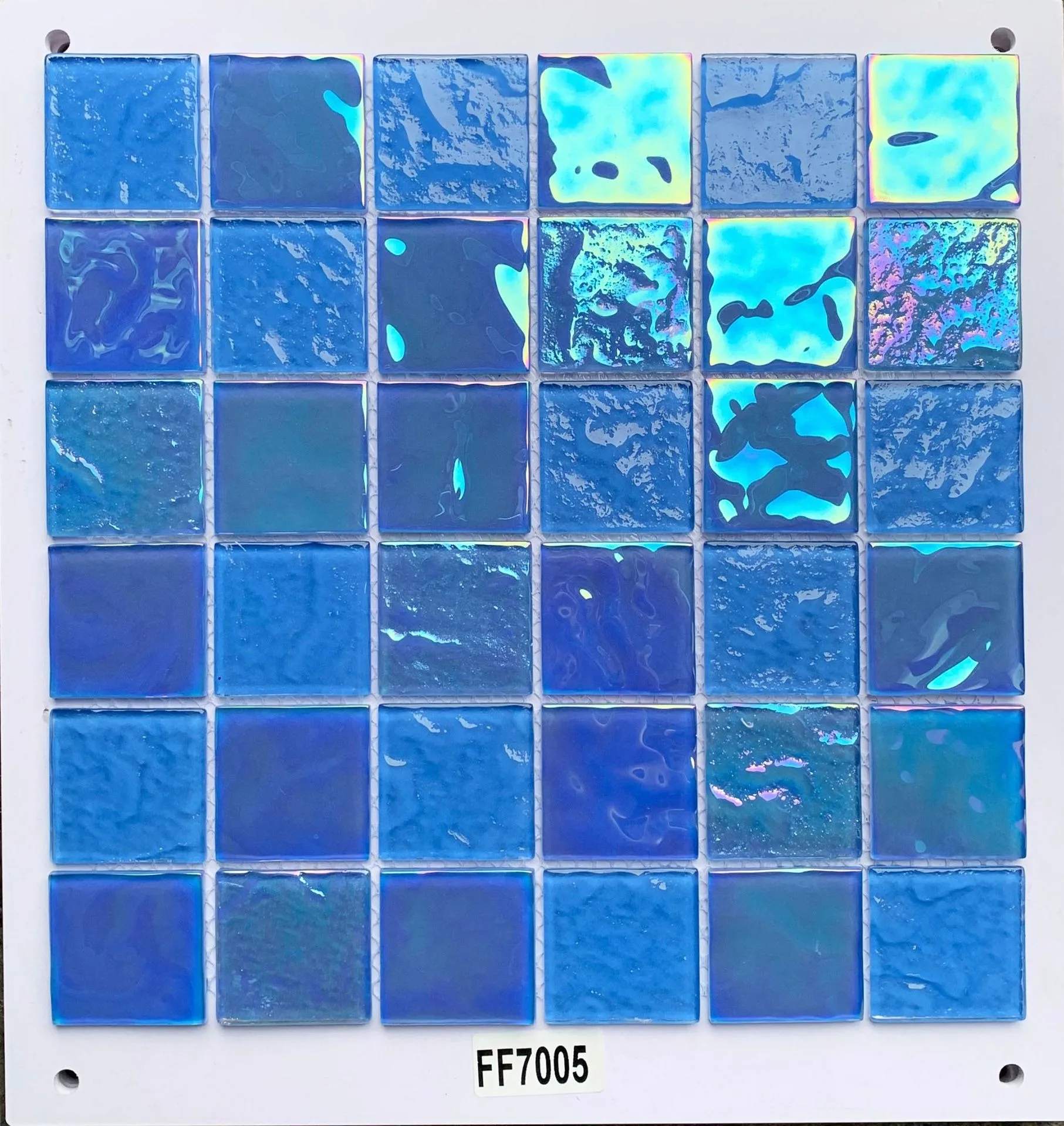 Floor Green Decoration Non-slip Iridescent Mix Color for 4mm Ocean Swimming Pool Tiles Glass Mosaic