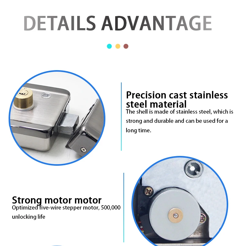 outdoor access control keyless wireless remote control electric TTlock tuya app fingerprint gate yard door smart RIM lock