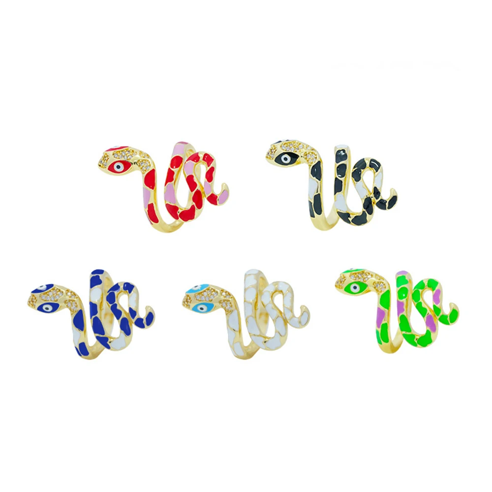 Wholesale Beach Foot Jewelry Set 18K Gold Plated Cubic Zirconia Open Tail Adjustable Toe Butterfly Cross Snake Rings for Women