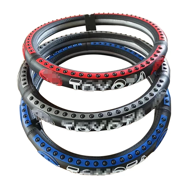 WING High Quality Customized Logo Luxury Heavy Car Steering Accessories Sport Silicone Steering Wheel Covers