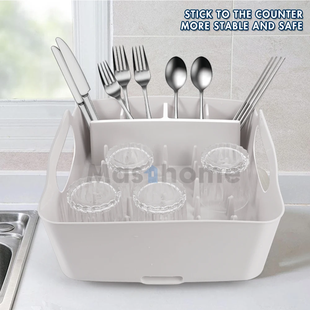 Masthome  Kitchen Storage Drying Basket  Escurridor De Platos Plastic PP Holder Organizer Dish Drying Drainer Racks
