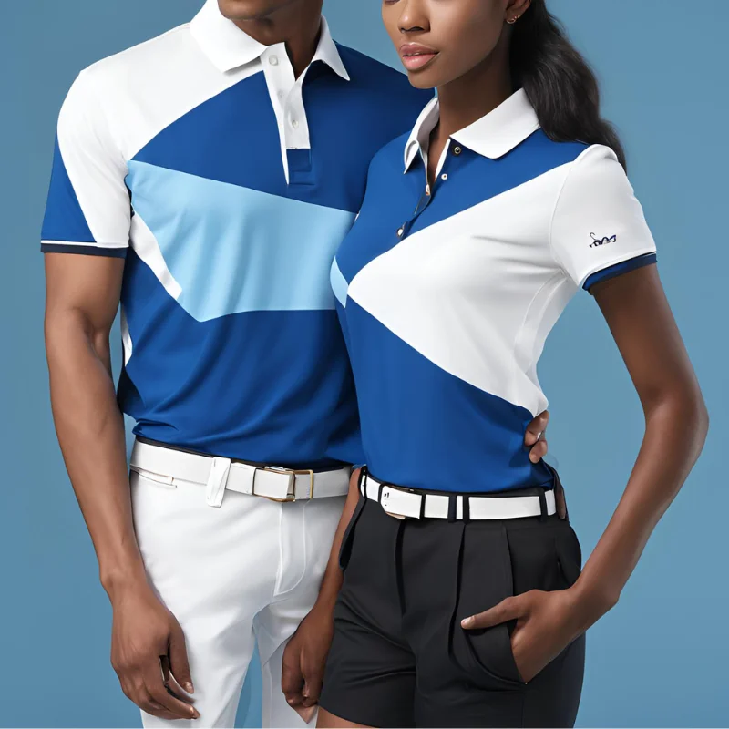 Custom Polo Hawaiian Quick Dry Sublimation Allover Printing couple matching golf t shirts Polo Shirts golf apparel manufacturers