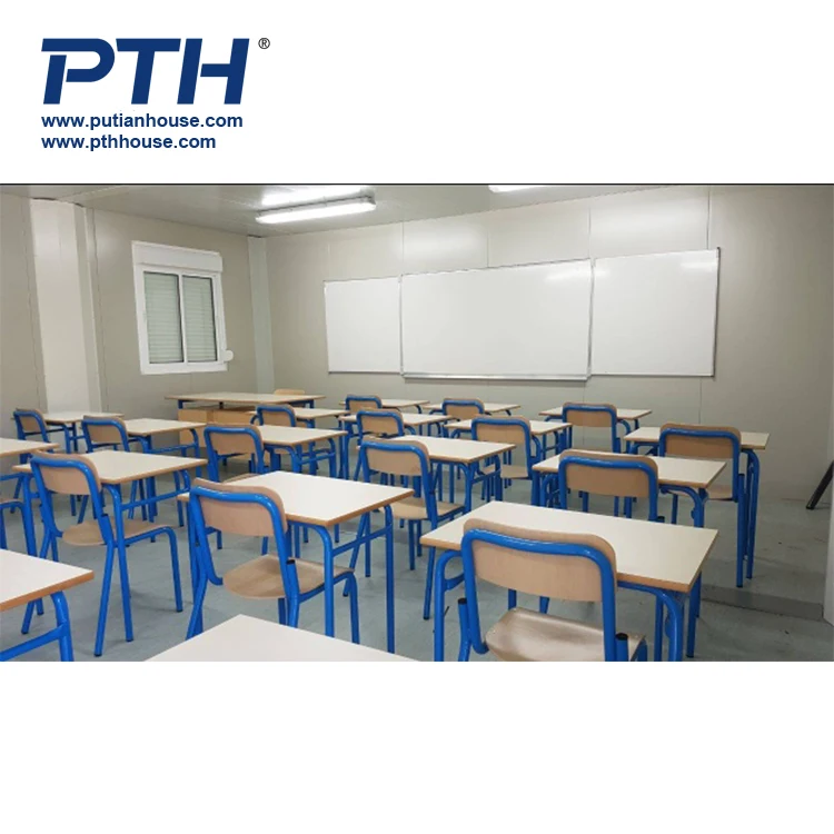 PTH Customized Mobile combined container houses expandable prefab rooms school classroom for sale