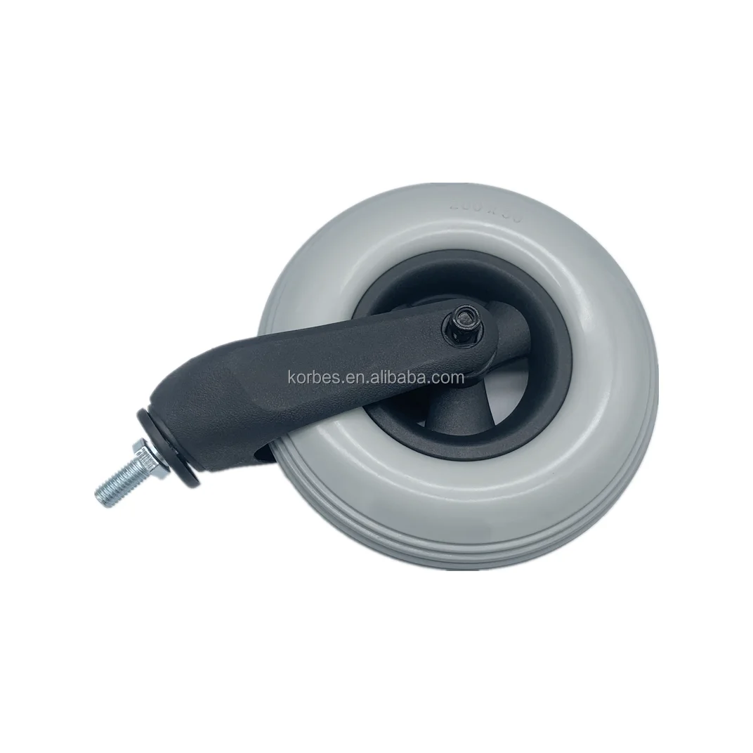 8 inch ANTI-SKID Stroller Wheel Plastic PU foam Wheel Wheelchair Front Rear Wheel