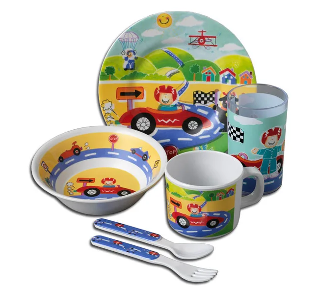 Cheap plastic melamine children dinner set Melamine kids dinner set pakistani melamine dinner set