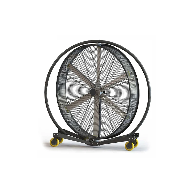 Large Industrial Floor Fan Mobile Brushless DC Fan Cooling Fan With Wheel For Large Industrial House