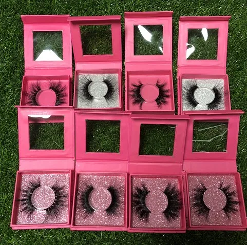 Mink Eyelashes Eyelash Real 3D Free Sample Lashes 25MM Fur Hand Made 3D Multi Layered Custom Size Accepted Natural Long OEM /ODM