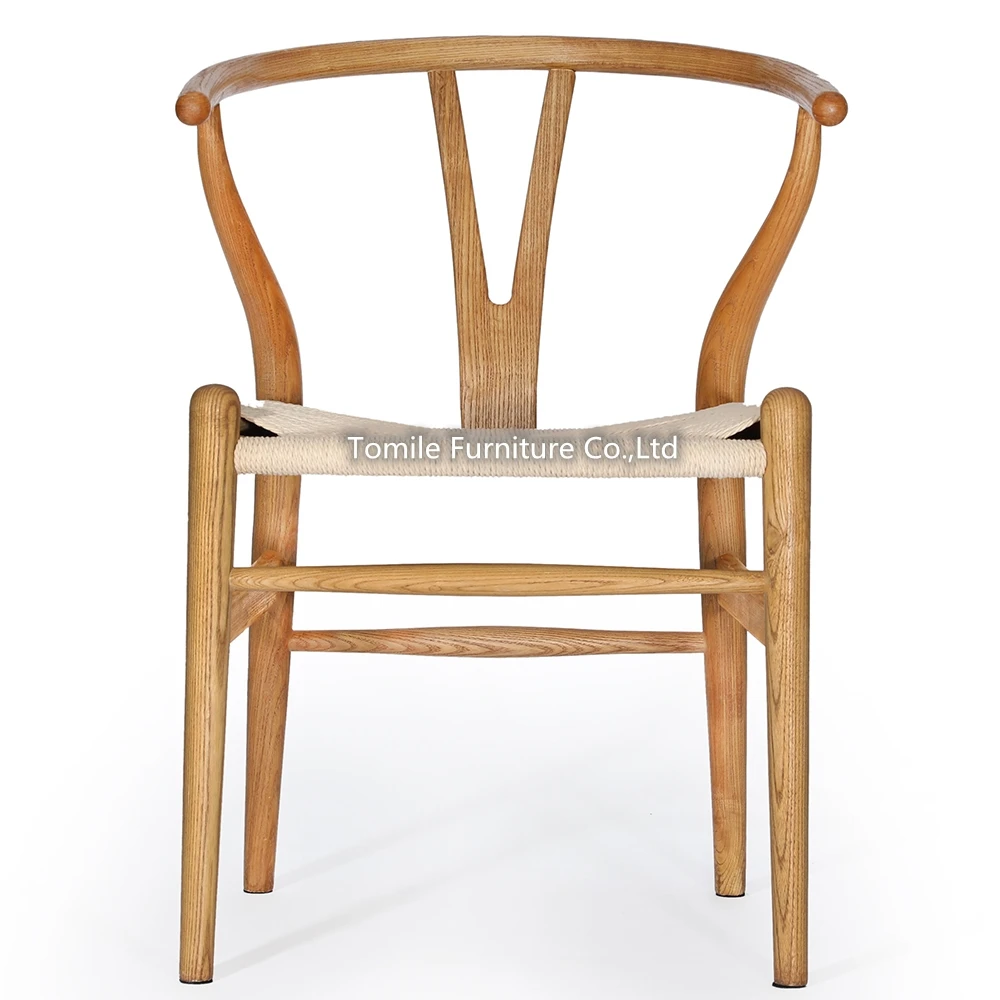 Chestnut Shell Color Ash Wood Arm chair Rattan Chair Dining Chairs Modern