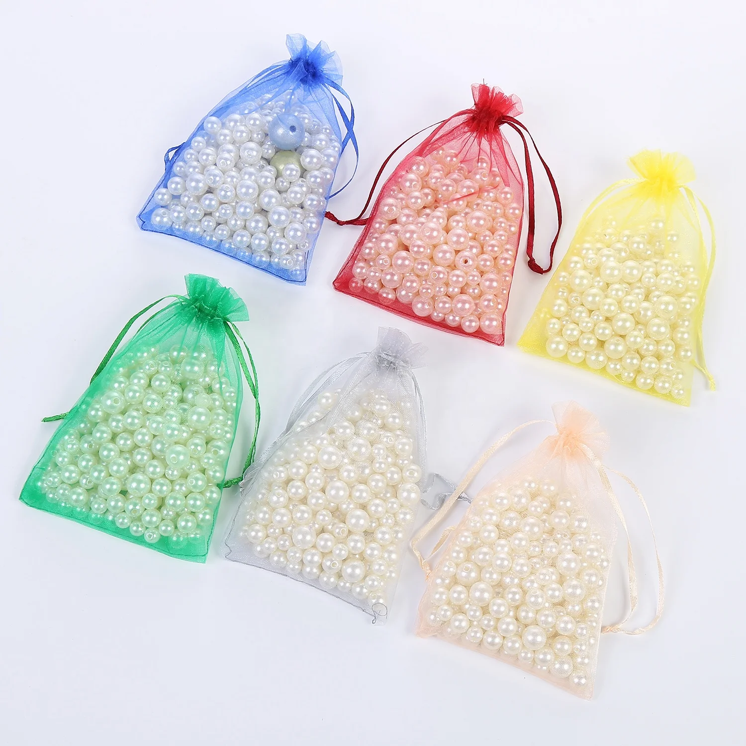 15X20cm Cute Colors Gift Packaging Storage Mesh Candy Jewelry Jewellery Sugar Secret Compartment Organza Drawstring Pouch