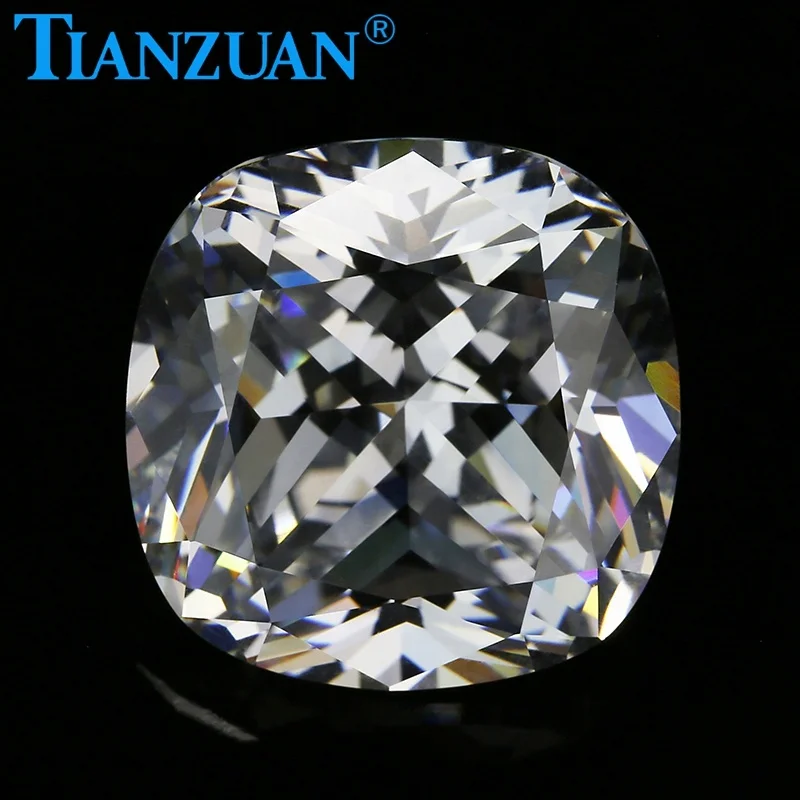 6A quality White Cushion cut Synthetic Diamond for cubic zirconia cz stone