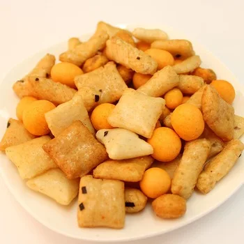 Colorful Mix Snacks Chinese Snacks Good Taste Hot Sale Crispy Rice Crackers