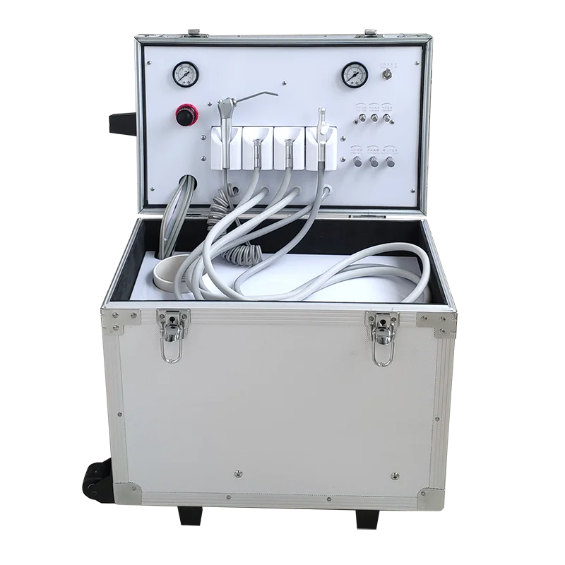 Portable Dental Turbine Unit with Air Compressor Suction Triplex Syringe