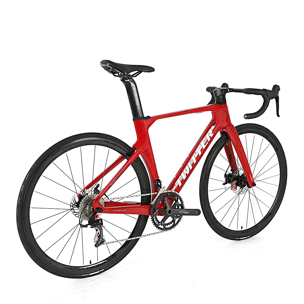 OEM Carbon fiber wheel set road bikes bicycle carbon aero road disc bike 22 Speed for adult