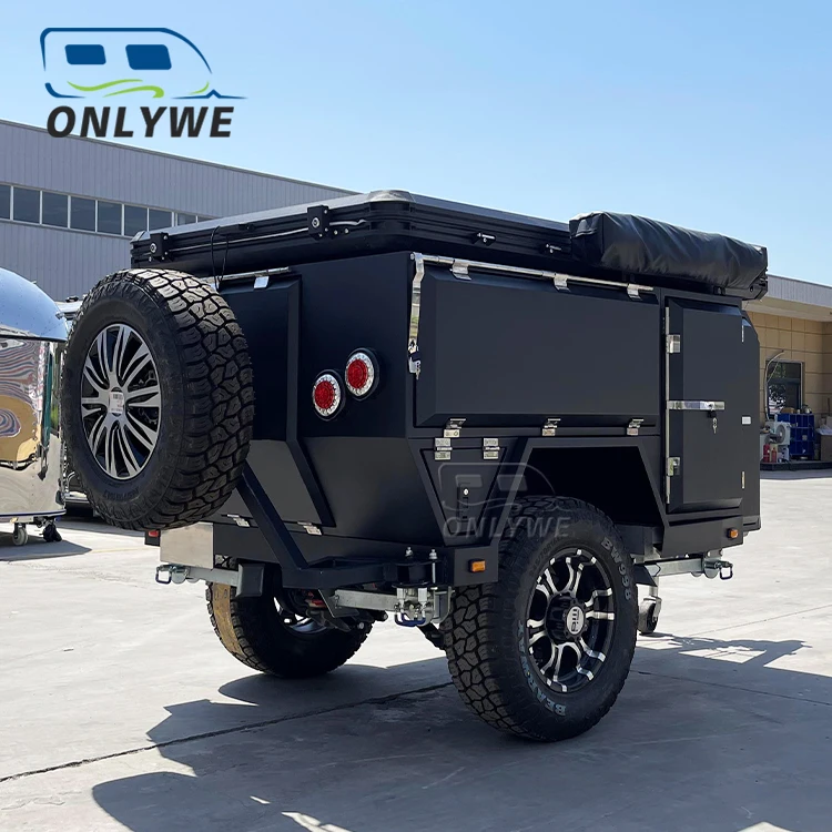 ONLYWE Family Traction Rv Motorhome Off Road Camping Trailer Mini Camper Trailer Mobile Caravan Travel Trailer For Sale