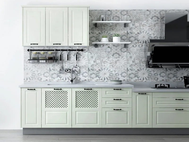 Good Quality Melamine Kitchens PET Kitchen Cabinets for Home Furniture