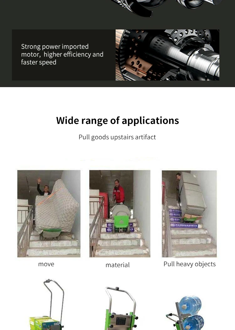 Lithium Battery Electric Stair Climbing Hand Truck / Hand Trolly  Support Frame Design  Easy Up And Down Stairs Electric+Trolley